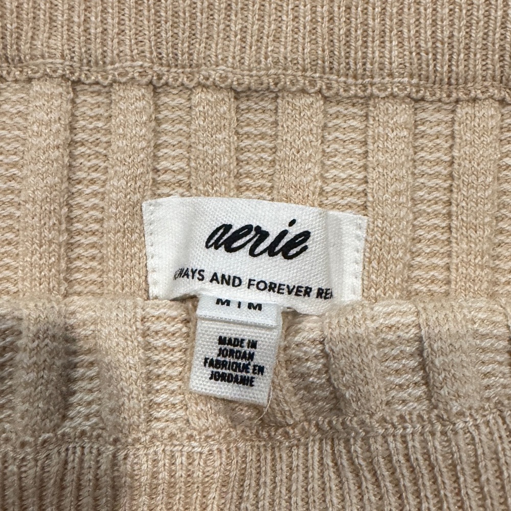 Aerie Cream Off-Shoulder Ribbed Sweater - Picture 3 of 4